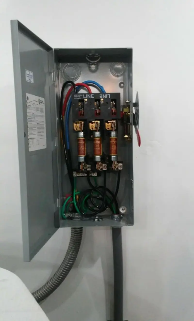 Three-phase disconnect switch installed for Electrical Wiring & Rewiring in Crofton